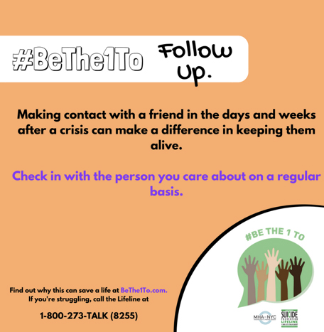 be the one to follow up